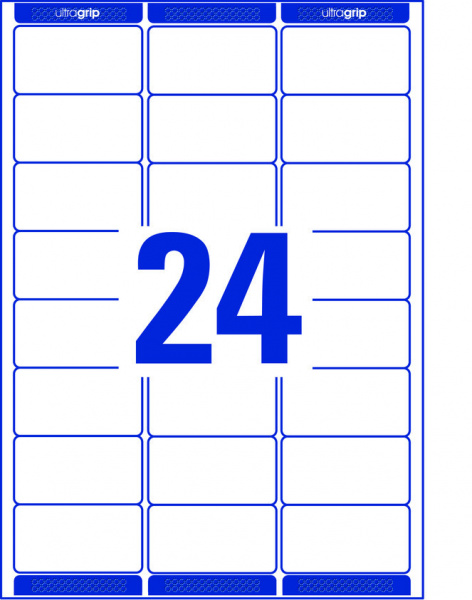 Этикетки на листах А4 Avery Zweckform адресные быстрого отклеивания QuickPEEL 64*33.9 мм, 24 этикетки на листе, 100 листов, белый, арт. L7159-100